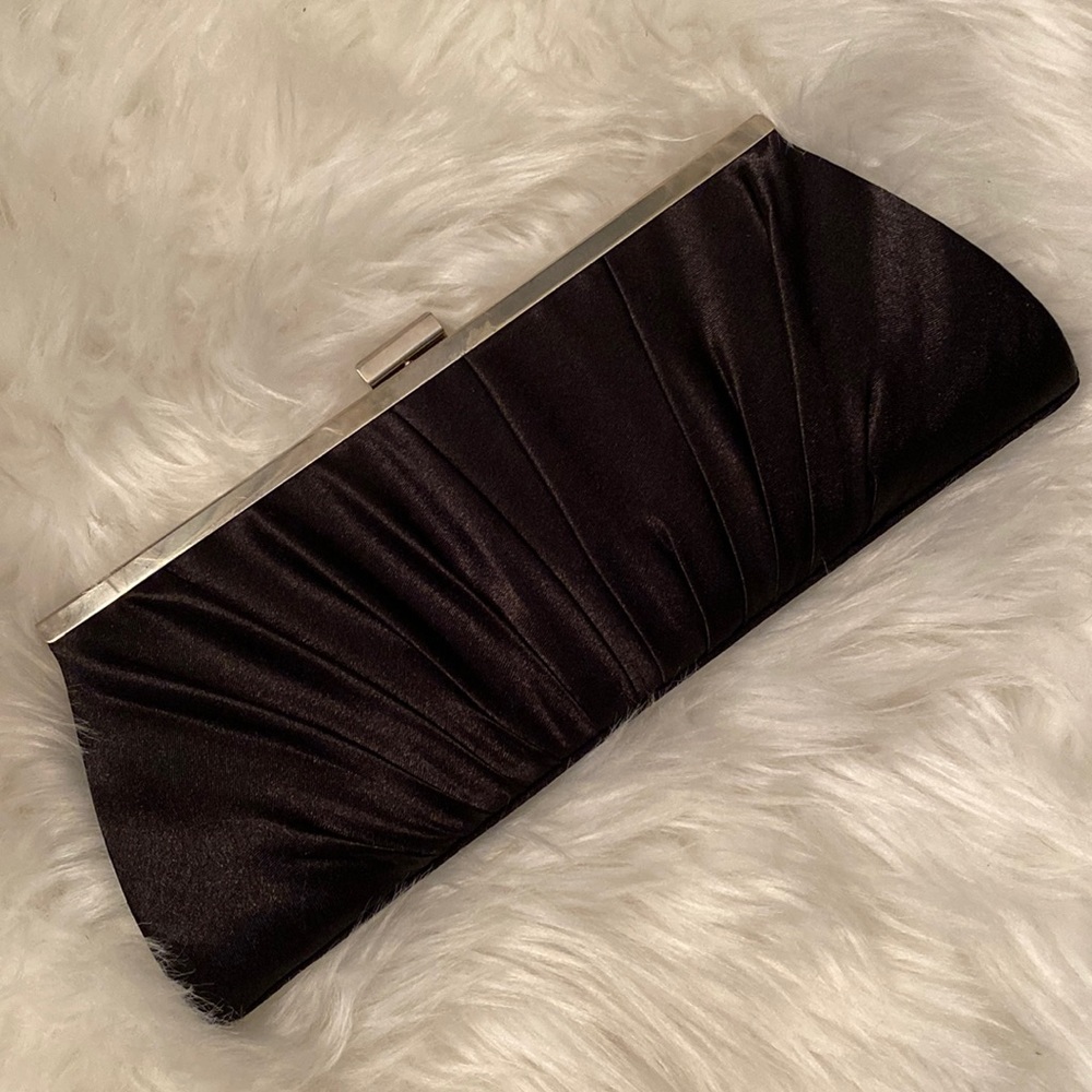 Black Evening Clutch with Chain